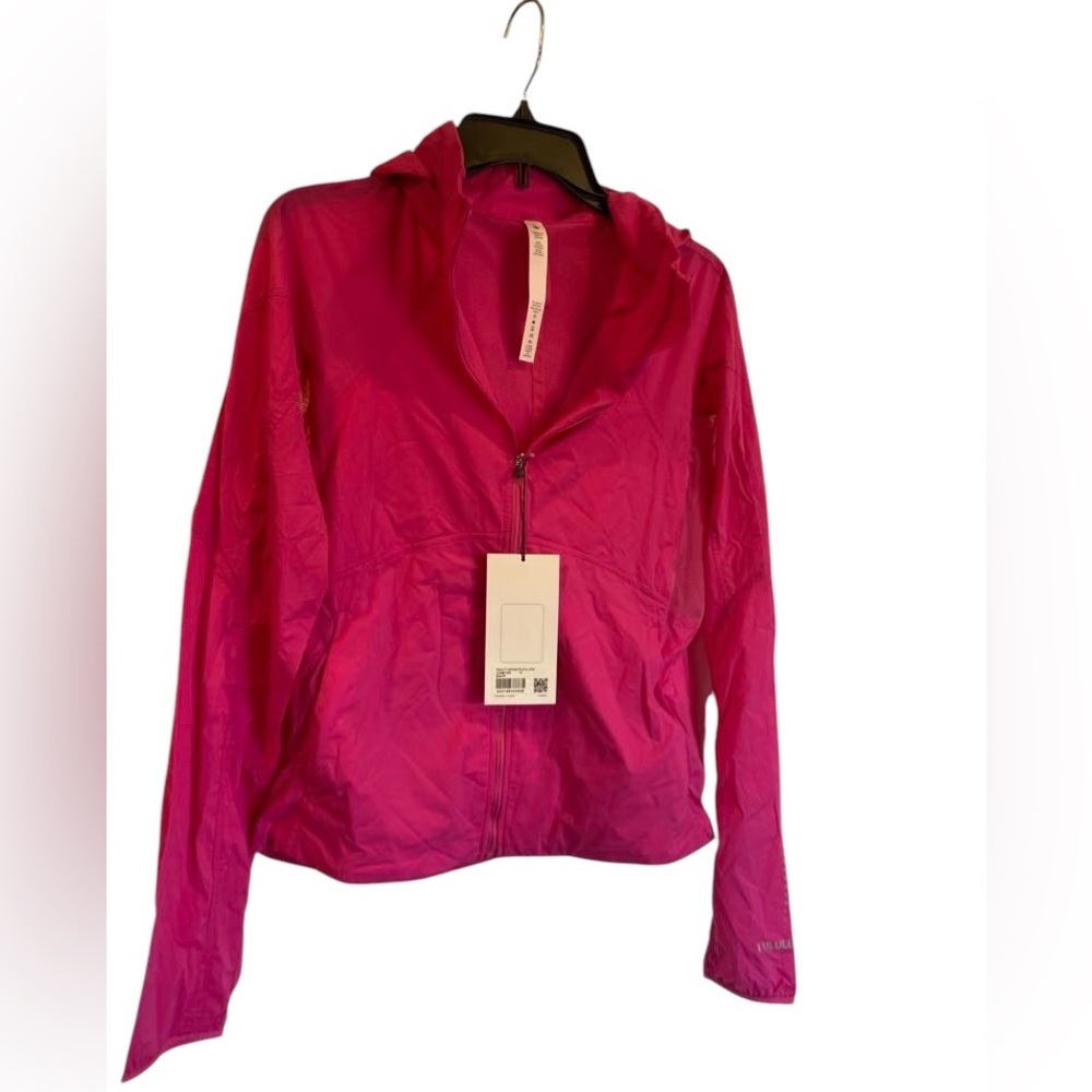 NWT Lululemon classic fit ventilated run jacket SONIC PINK Size 10